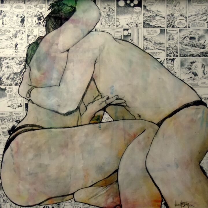 Pintura titulada "duo" por Vincent Tessier Xxc, Obra de arte original, Acrílico
