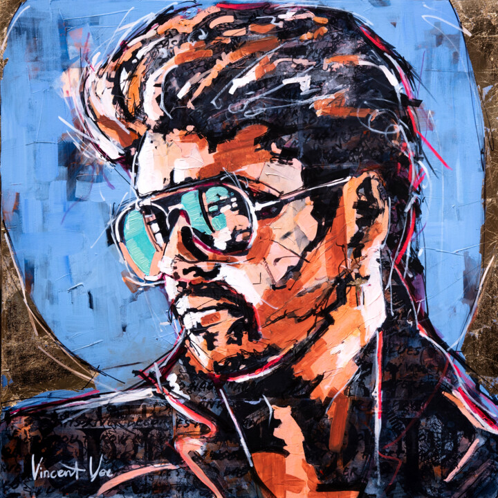 Painting titled "Wham Singer George…" by Vincent Vee, Original Artwork, Acrylic