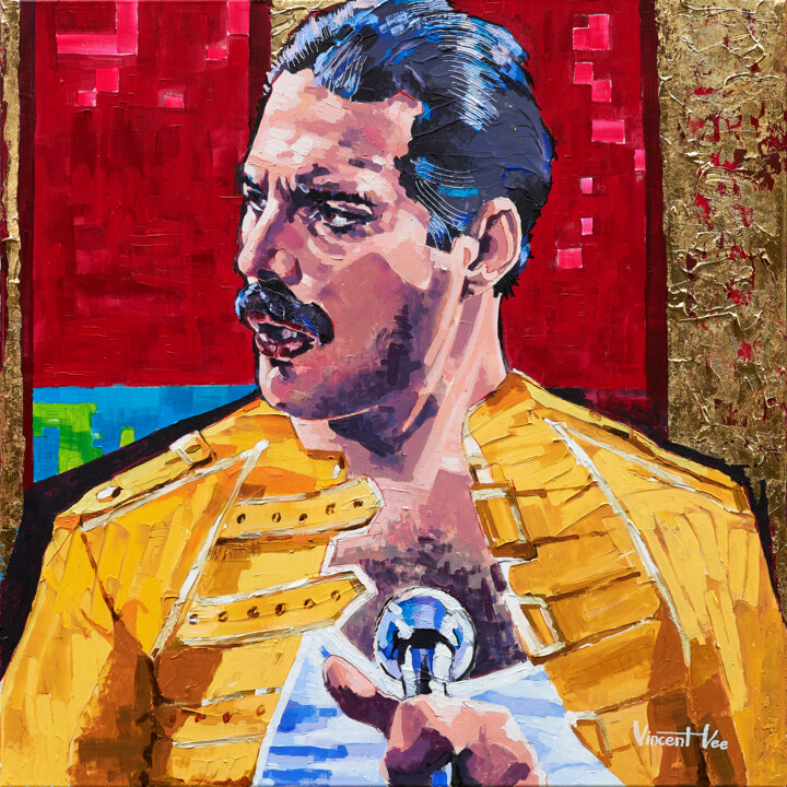 Pintura intitulada "Legendary Freddie M…" por Vincent Vee, Obras de arte originais, Acrílico