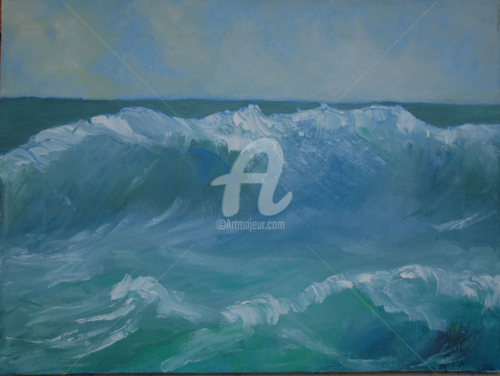 Painting titled "the-first-wave.jpg" by Vincent Consiglio, Original Artwork, Oil