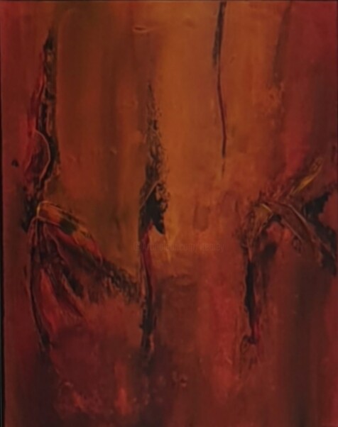 Painting titled "Abstract" by Vincent Kponton, Original Artwork, Acrylic