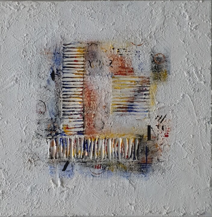 Painting titled "Abstrait13" by Vincent Kponton, Original Artwork, Acrylic