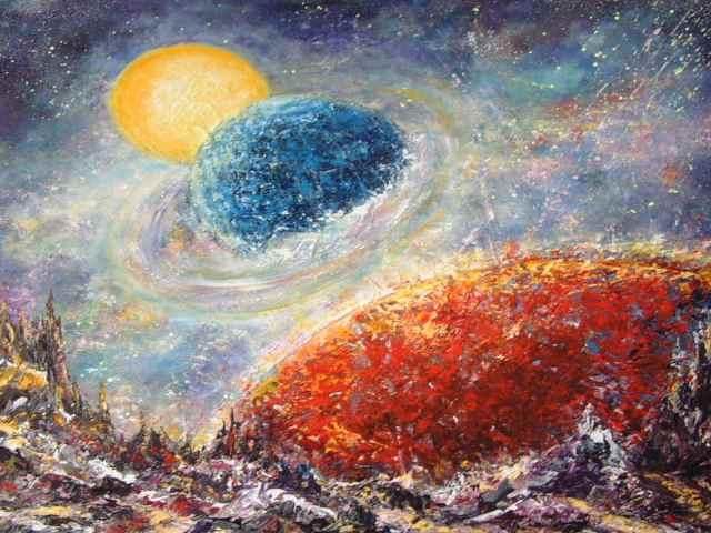 Painting titled "MARS" by Vincent Pulpito, Original Artwork