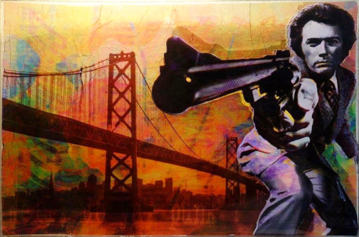 Printmaking titled "dirty harry" by Vincent Sabatier (VerSus), Original Artwork, Screenprinting