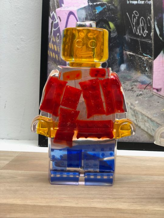 Sculpture titled "legoclusion N°26" by Vincent Sabatier (VerSus), Original Artwork, Mixed Media