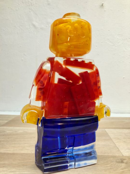 Sculpture titled "legoclusion 10" by Vincent Sabatier (VerSus), Original Artwork, Mixed Media