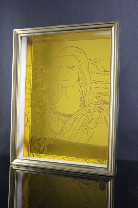 Incisioni, stampe intitolato "only gold Mona Lisa" da Vincent Sabatier (VerSus), Opera d'arte originale, incisione