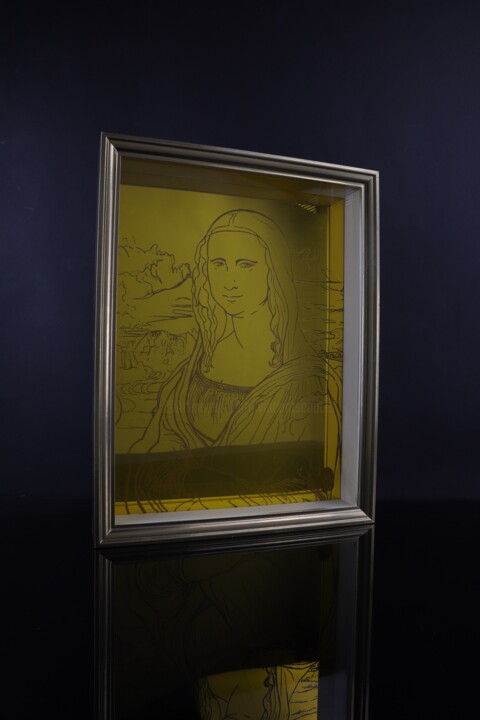 Gravures & estampes intitulée "only light gold Mon…" par Vincent Sabatier (VerSus), Œuvre d'art originale, Gravure