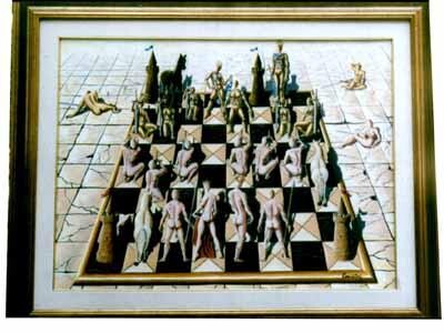 Pittura intitolato "Chess" da Vincenzo Conciatori, Opera d'arte originale