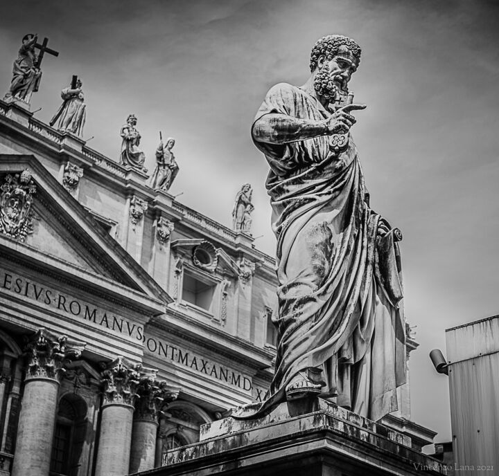 Fotografia zatytułowany „San Pietro” autorstwa Vincenzo Lana, Oryginalna praca, Fotografia cyfrowa Zamontowany na Drewniana…