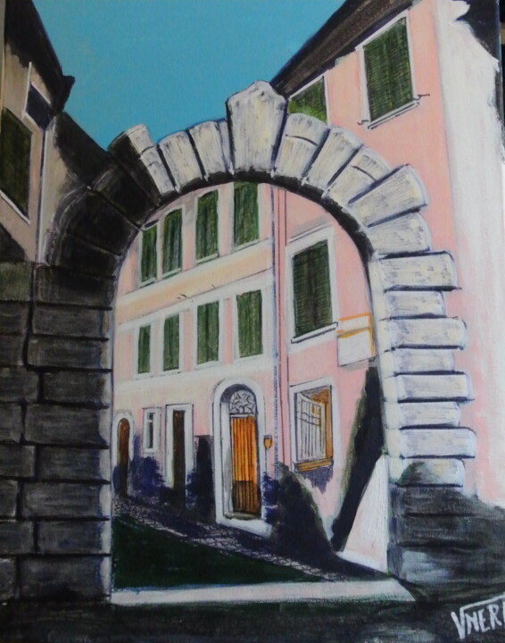 Painting titled "RIOFREDDO , LA PORT…" by Vincenzo Neri, Original Artwork, Acrylic