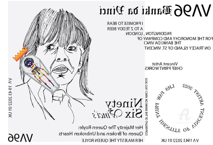 Gravures & estampes intitulée "Unofficial VA96 Ban…" par Vinci Art, Œuvre d'art originale, Impression numérique