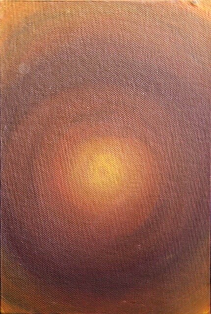 Painting titled "Halo" by Vinciane Rimbert (lenore), Original Artwork, Oil