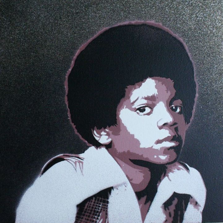 Painting titled "Michael Jackson" by Vincz A.K.A. Borisbarzof, Original Artwork, Spray paint