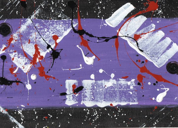 Peinture intitulée "Abstrato 2" par Vinicius Cosmos, Œuvre d'art originale, Acrylique