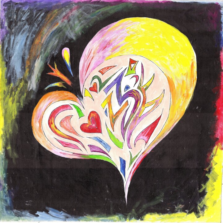 Peinture intitulée "The Heart of Z" par Vinod Kunnathulli, Œuvre d'art originale, Acrylique