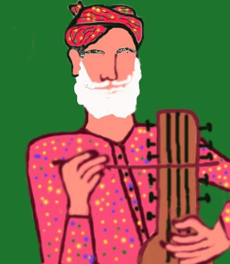Digital Arts titled "The Musician" by Vinod Gaur, Original Art,
