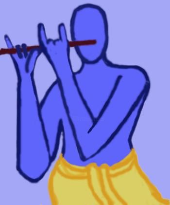 Digital Arts titled "Krishana" by Vinod Gaur, Original Art,