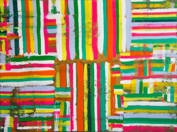 Peinture intitulée "African summer" par Alexander Vinokurov Abstraction, Œuvre d'art originale, Acrylique