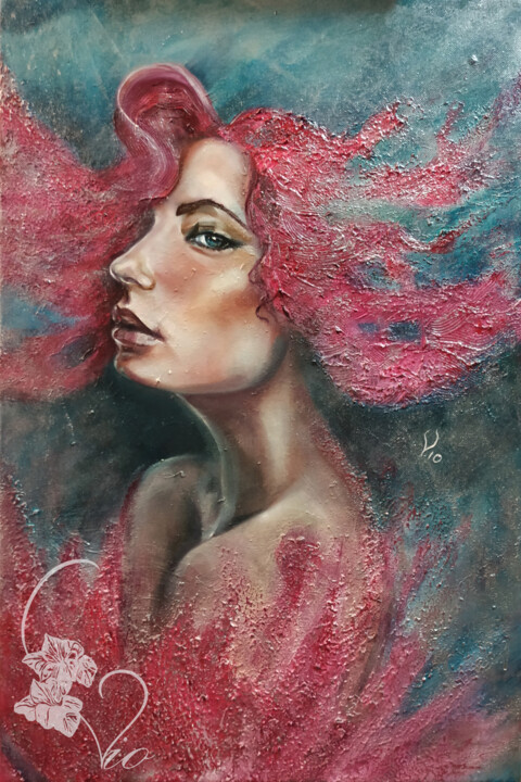 Painting titled "Born of Venus" by Vio, Original Artwork, Oil