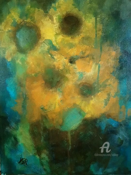 Painting titled "Inspiration1" by Viola Gr, Original Artwork, Acrylic