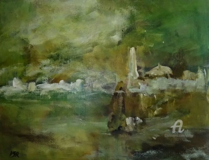 Painting titled "Inspiration2" by Viola Gr, Original Artwork, Acrylic