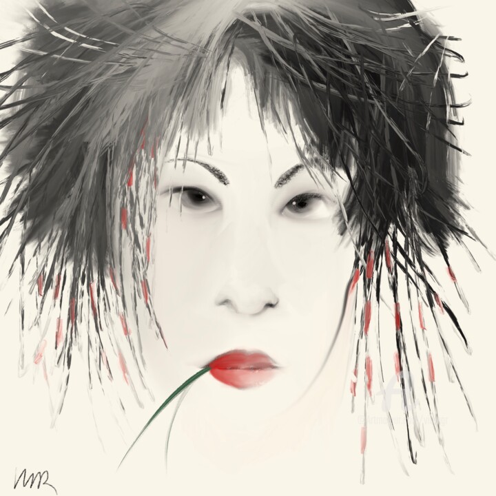 「Blade of grass」というタイトルの絵画 Viola Grによって, オリジナルのアートワーク, デジタル絵画