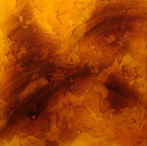 Painting titled "Abstrait" by Violaine Roy, Original Artwork