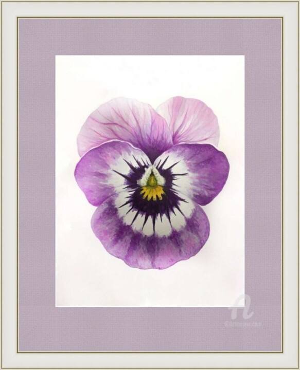 Картина под названием "Ultra violet -  ori…" - Violetta Golden, Подлинное произведение искусства, Акварель
