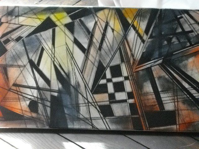 Painting titled "futuriste" by Violette Vey, Original Artwork