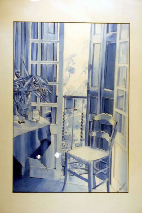 Peinture intitulée "Fenêtre" par Bernadette Renneson, Œuvre d'art originale
