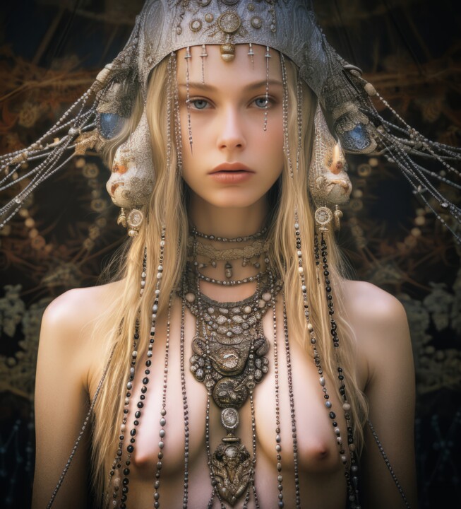 Digital Arts titled "Bohemian Princess" by Virgil Quinn, Original Artwork, AI generated image