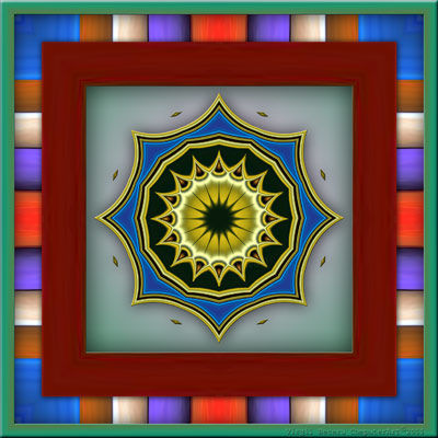 Digitale Kunst getiteld "Mandala" door Virgil Beceru, Origineel Kunstwerk