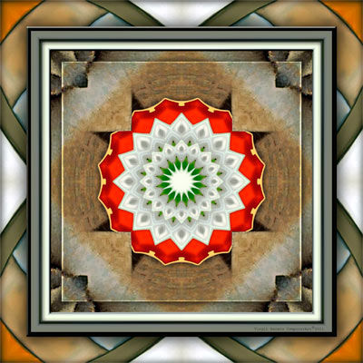 Digitale Kunst getiteld "Mandala" door Virgil Beceru, Origineel Kunstwerk