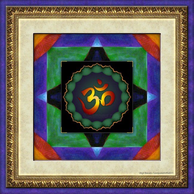 Digitale Kunst getiteld "Mandala" door Virgil Beceru, Origineel Kunstwerk