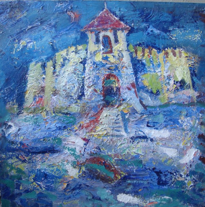 Painting titled "Soroca Castle" by Virgiliu Filipov, Original Art, Oil