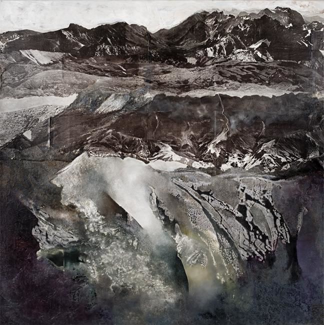 Peinture intitulée "Alpes 1" par Valfonso, Œuvre d'art originale, Huile
