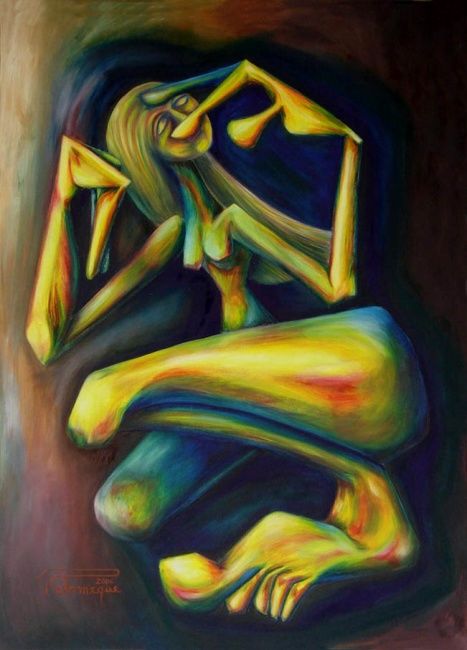 Painting titled "Sin Título" by Virginia Palomeque, Original Artwork, Oil
