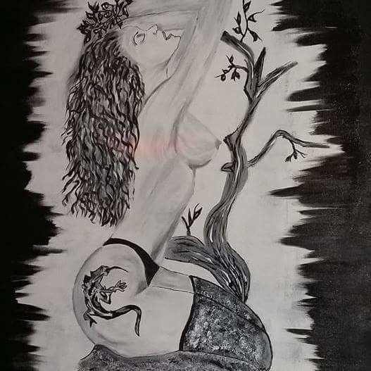 Peinture intitulée "Soumission" par Virginie, Œuvre d'art originale,