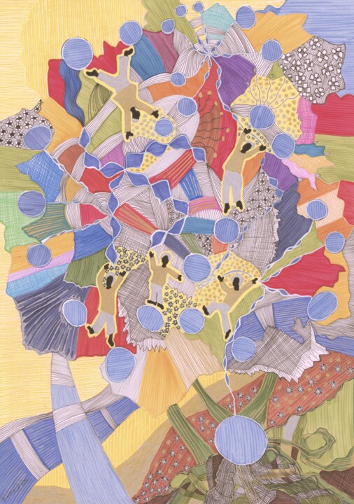 "Arborescence" başlıklı Resim Virginie Dorseuil tarafından, Orijinal sanat, Mürekkep