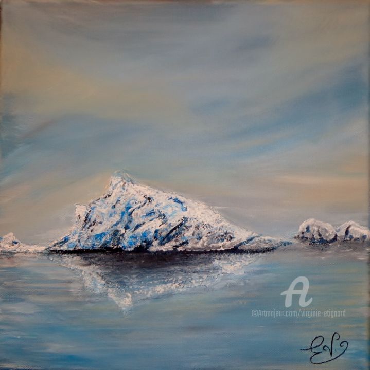 Malerei mit dem Titel "Iceberg" von Virginie Etignard, Original-Kunstwerk, Acryl