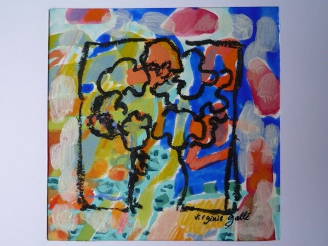 제목이 "" L'arbre puzzle ""인 미술작품 Virginie Gallé로, 원작, 기름