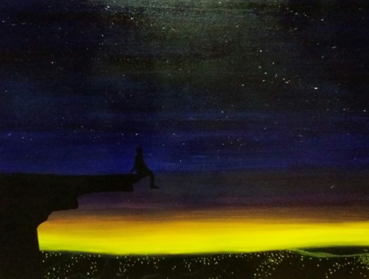 Peinture intitulée "Songe d'une nuit d'…" par Virginie Galopin, Œuvre d'art originale, Acrylique