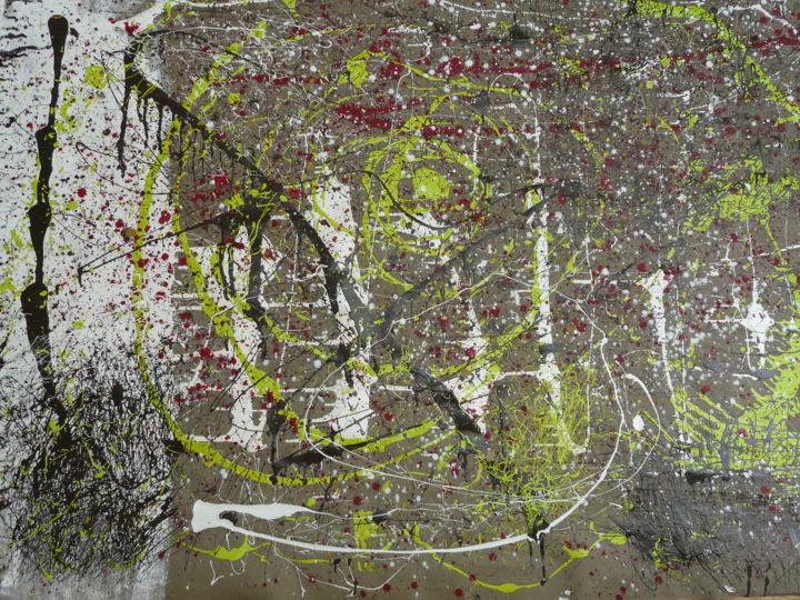 Pintura titulada "En forêt" por Vie, Obra de arte original, Acrílico