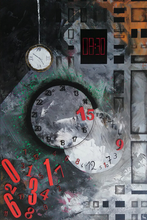 "Time after time" başlıklı Tablo Virginie Mérimée (Vim) tarafından, Orijinal sanat, Akrilik