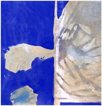 Peinture intitulée "Bleu n°4" par Virginie Gallé, Œuvre d'art originale, Huile