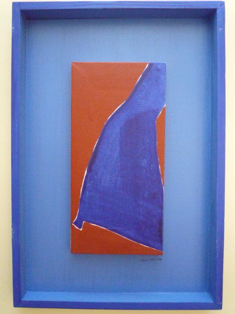 Painting titled "Territoire Bleu n°…" by Virginie Gallé, Original Artwork, Oil