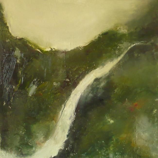 Картина под названием "waterfall 2" - Vlh, Подлинное произведение искусства