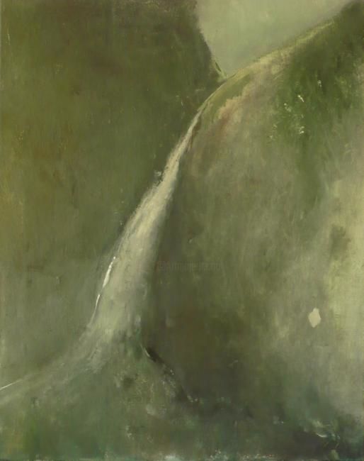 Schilderij getiteld "Waterfall 1" door Vlh, Origineel Kunstwerk