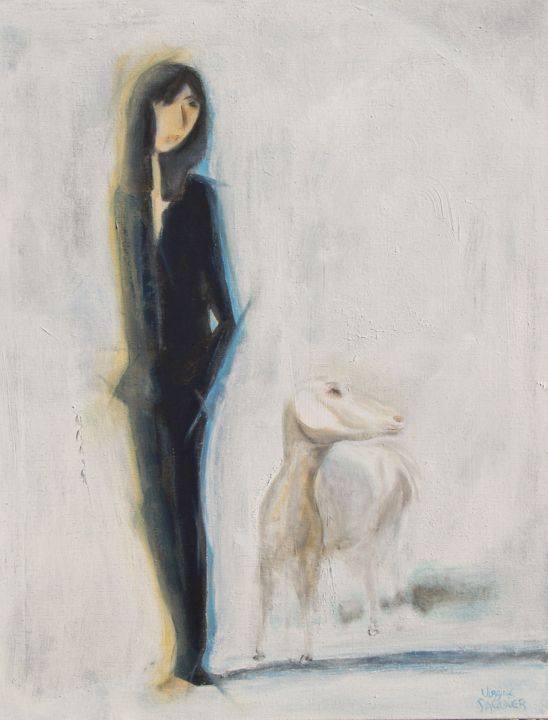 Malerei mit dem Titel "ANIMALE" von Virginie Paquier, Original-Kunstwerk